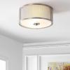 SAFAVIEH FLU4038A Eldon Nickel and White 2-Light (LED Bulbs Included) Flush Mount
