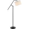 SAFAVIEH Home Collection Newbrook Black 62-inch Reading Task Swing Arm Floor Lamp (LED Bulb Included)