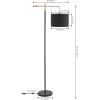 SAFAVIEH Home Collection Thera Black/Brass Gold 66-inch Arched Floor Lamp (LED Bulb Included)