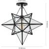 SAFAVIEH Lighting Collection Abrielle Art Deco Geometric Nickel Flush Mount (LED Bulbs Included)(Black)