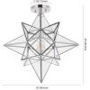 SAFAVIEH Lighting Collection Abrielle Art Deco Geometric Nickel Flush Mount (LED Bulbs Included)(Nickle)