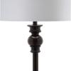 SAFAVIEH Lighting Collection Alphie Rustic Farmhouse Ebony 61-inch Living Room Bedroom Home Office Standing Floor Lamp (LED Bulb Included)