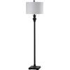 SAFAVIEH Lighting Collection Alphie Rustic Farmhouse Ebony 61-inch Living Room Bedroom Home Office Standing Floor Lamp (LED Bulb Included)