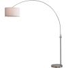 SAFAVIEH Lighting Collection Ascella Contemporary Modern Farmhouse Nickel 86-inch Living Room Bedroom Home Office Arc Floor Lamp (LED Bulb Included)
