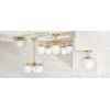 SAFAVIEH Lighting Collection Briette Retro Black Orb Flush Mount (LED Bulbs Included)(Gold)
