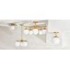 SAFAVIEH Lighting Collection Briette Retro Black Orb Flush Mount (LED Bulbs Included)(Gold)
