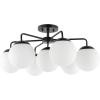 SAFAVIEH Lighting Collection Camdyn Sputnik Retro Black Orb Flush Mount (LED Bulbs Included)(Black)