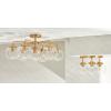 SAFAVIEH Lighting Collection Camdyn Sputnik Retro Black Orb Flush Mount (LED Bulbs Included)(Brass)