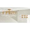 SAFAVIEH Lighting Collection Camdyn Sputnik Retro Black Orb Flush Mount (LED Bulbs Included)(Brass)