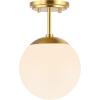 SAFAVIEH Lighting Collection Catori Brass Flush Mount (LED Bulb Included)