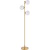 SAFAVIEH Lighting Collection Devlyn Mid-Century Modern Gold 63-inch 3-Light Floor Lamp