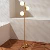 SAFAVIEH Lighting Collection Devlyn Mid-Century Modern Gold 63-inch 3-Light Floor Lamp