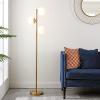 SAFAVIEH Lighting Collection Devlyn Mid-Century Modern Gold 63-inch 3-Light Floor Lamp