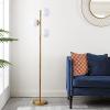 SAFAVIEH Lighting Collection Devlyn Mid-Century Modern Gold 63-inch 3-Light Floor Lamp