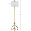 SAFAVIEH Lighting Collection Elisa Baroque Farmhouse Antique Gold 60-inch Living Room Bedroom Home Office Standing Floor Lamp (LED Bulb Included)