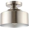 SAFAVIEH Lighting Collection Fenton Nickel Flush Mount (LED Bulbs Included)