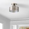 SAFAVIEH Lighting Collection Fenton Nickel Flush Mount (LED Bulbs Included)