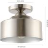 SAFAVIEH Lighting Collection Fenton Nickel Flush Mount (LED Bulbs Included)