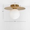 SAFAVIEH Lighting Collection Finlay Gold Orb Flush Mount (LED Bulbs Included)
