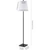 SAFAVIEH Lighting Collection Geralt Contemporary Gold 69-inch Floor Lamp (LED Bulb Included)(Black)