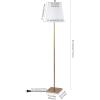 SAFAVIEH Lighting Collection Geralt Contemporary Gold 69-inch Floor Lamp (LED Bulb Included)(Gold)