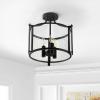 SAFAVIEH Lighting Collection Grenten Oil Rubbed Bronze 3-Light Kitchen Bathroom Dining Bedroom Foyer Hallway Flush Mount (LED Bulbs Included)