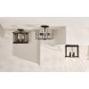 SAFAVIEH Lighting Collection Hannes Industrial Farmhouse Brass Flush Mount (LED Bulbs Included)(Matte Black)