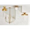 SAFAVIEH Lighting Collection Helm Chrome Flush Mount (LED Bulbs Included)(Brass)