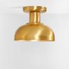 SAFAVIEH Lighting Collection Helm Chrome Flush Mount (LED Bulbs Included)(Brass)