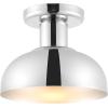 SAFAVIEH Lighting Collection Helm Chrome Flush Mount (LED Bulbs Included)(Chrome)
