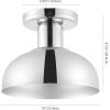 SAFAVIEH Lighting Collection Helm Chrome Flush Mount (LED Bulbs Included)(Chrome)