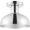 SAFAVIEH Lighting Collection Helm Chrome Flush Mount (LED Bulbs Included)(Chrome)