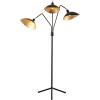 SAFAVIEH Lighting Collection Iris Mid-Century Modern Contemporary Retro Black/ Gold 70-inch Living Room Bedroom Home Office Standing Floor Lamp (LED Bulb Included)(Black / Gold)