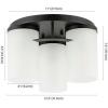 SAFAVIEH Lighting Collection Jeffra Nickel Flush Mount (LED Bulbs Included)(Black)