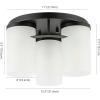 SAFAVIEH Lighting Collection Jeffra Nickel Flush Mount (LED Bulbs Included)(Black)
