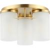 SAFAVIEH Lighting Collection Jeffra Nickel Flush Mount (LED Bulbs Included)(Brass)