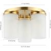 SAFAVIEH Lighting Collection Jeffra Nickel Flush Mount (LED Bulbs Included)(Brass)