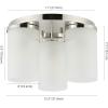 SAFAVIEH Lighting Collection Jeffra Nickel Flush Mount (LED Bulbs Included)(Nickle)