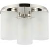 SAFAVIEH Lighting Collection Jeffra Nickel Flush Mount (LED Bulbs Included)(Nickle)