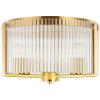 SAFAVIEH Lighting Collection Jetra Brass Flush Mount (LED Bulbs Included)