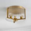 SAFAVIEH Lighting Collection Jetra Brass Flush Mount (LED Bulbs Included)