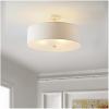 SAFAVIEH Lighting Collection Jolana White Flush Mount (LED Bulbs Included)(White)