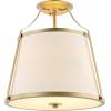 SAFAVIEH Lighting Collection Lanis White/Gold Flush Mount (LED Bulbs Included)