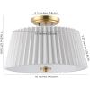 SAFAVIEH Lighting Collection Larlon White/Gold Flush Mount (LED Bulbs Included)