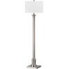 SAFAVIEH Lighting Collection Livia Modern Farmhouse Nickel 60-inch Living Room Bedroom Home Office Standing Floor Lamp (LED Bulb Included)