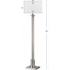 SAFAVIEH Lighting Collection Livia Modern Farmhouse Nickel 60-inch Living Room Bedroom Home Office Standing Floor Lamp (LED Bulb Included)