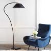 SAFAVIEH Lighting Collection Lumi Mid-Century Modern Retro Scandinavian Black 69-inch Living Room Bedroom Home Office Standing Arc Floor Lamp (LED Bulb Included)