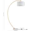SAFAVIEH Lighting Collection Madigan Contemporary Gold/White 70-inch Arched Floor Lamp (LED Bulb Included)