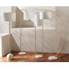 SAFAVIEH Lighting Collection Madigan Contemporary Gold/White 70-inch Arched Floor Lamp (LED Bulb Included)