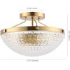 SAFAVIEH Lighting Collection Nienna Art Deco Clear/Gold Flush Mount (LED Bulbs Included)